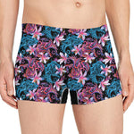 Paisley And Floral Pattern Print Men's Boxer Briefs