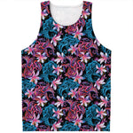 Paisley And Floral Pattern Print Men's Tank Top