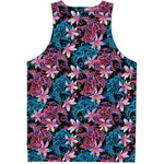 Paisley And Floral Pattern Print Men's Tank Top