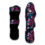 Paisley And Floral Pattern Print Muay Thai Shin Guard