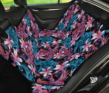 Paisley And Floral Pattern Print Pet Car Back Seat Cover