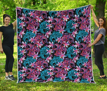 Paisley And Floral Pattern Print Quilt