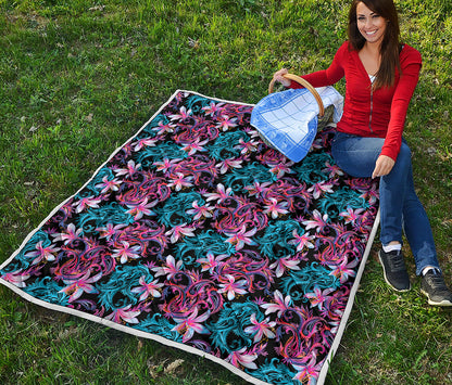 Paisley And Floral Pattern Print Quilt