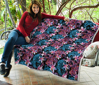 Paisley And Floral Pattern Print Quilt