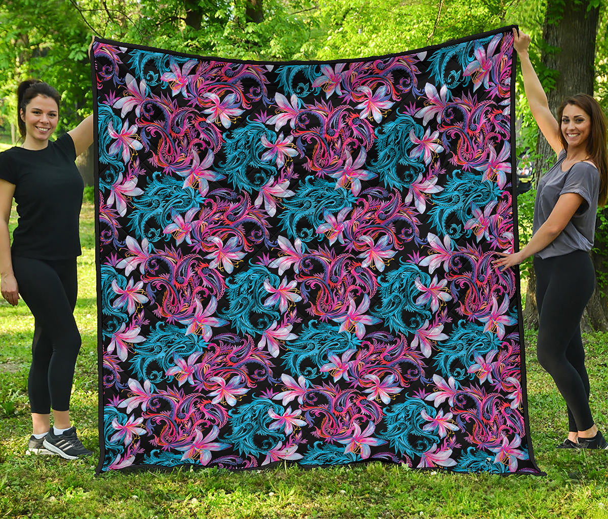 Paisley And Floral Pattern Print Quilt