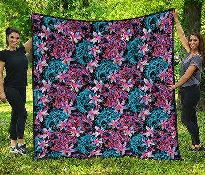 Paisley And Floral Pattern Print Quilt