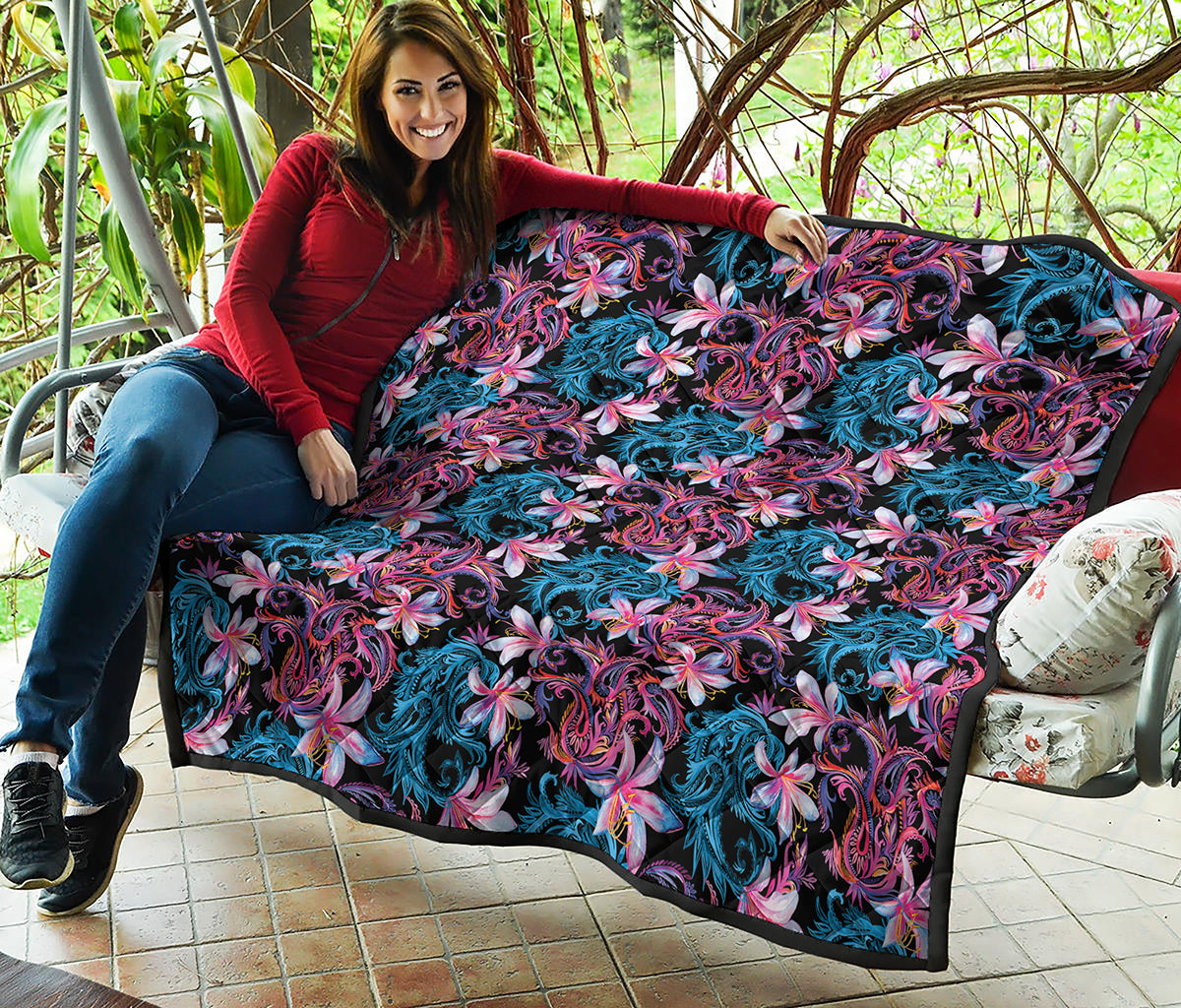 Paisley And Floral Pattern Print Quilt