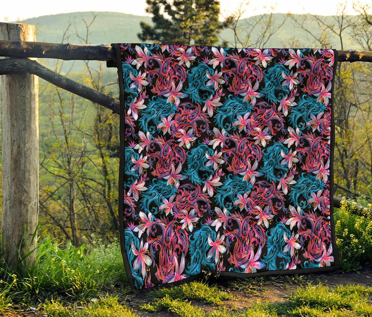 Paisley And Floral Pattern Print Quilt