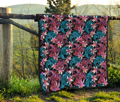 Paisley And Floral Pattern Print Quilt