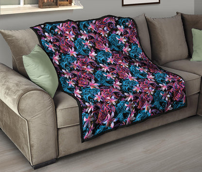 Paisley And Floral Pattern Print Quilt
