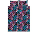 Paisley And Floral Pattern Print Quilt Bed Set