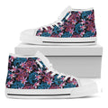 Paisley And Floral Pattern Print White High Top Sneakers