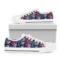 Paisley And Floral Pattern Print White Low Top Sneakers