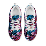 Paisley And Floral Pattern Print White Sneakers