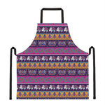Paisley Elephant Hamsa Pattern Print Apron