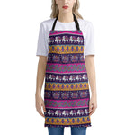 Paisley Elephant Hamsa Pattern Print Apron