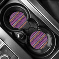 Paisley Elephant Hamsa Pattern Print Car Coasters