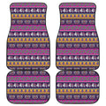 Paisley Elephant Hamsa Pattern Print Front and Back Car Floor Mats