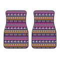 Paisley Elephant Hamsa Pattern Print Front Car Floor Mats