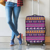 Paisley Elephant Hamsa Pattern Print Luggage Cover