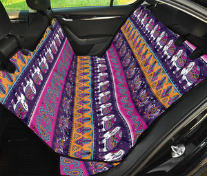 Paisley Elephant Hamsa Pattern Print Pet Car Back Seat Cover