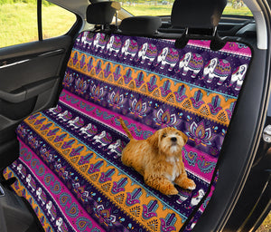 Paisley Elephant Hamsa Pattern Print Pet Car Back Seat Cover