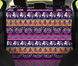 Paisley Elephant Hamsa Pattern Print Pet Car Back Seat Cover