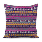 Paisley Elephant Hamsa Pattern Print Pillow Cover
