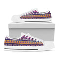 Paisley Elephant Hamsa Pattern Print White Low Top Sneakers