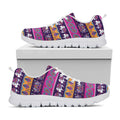 Paisley Elephant Hamsa Pattern Print White Running Shoes