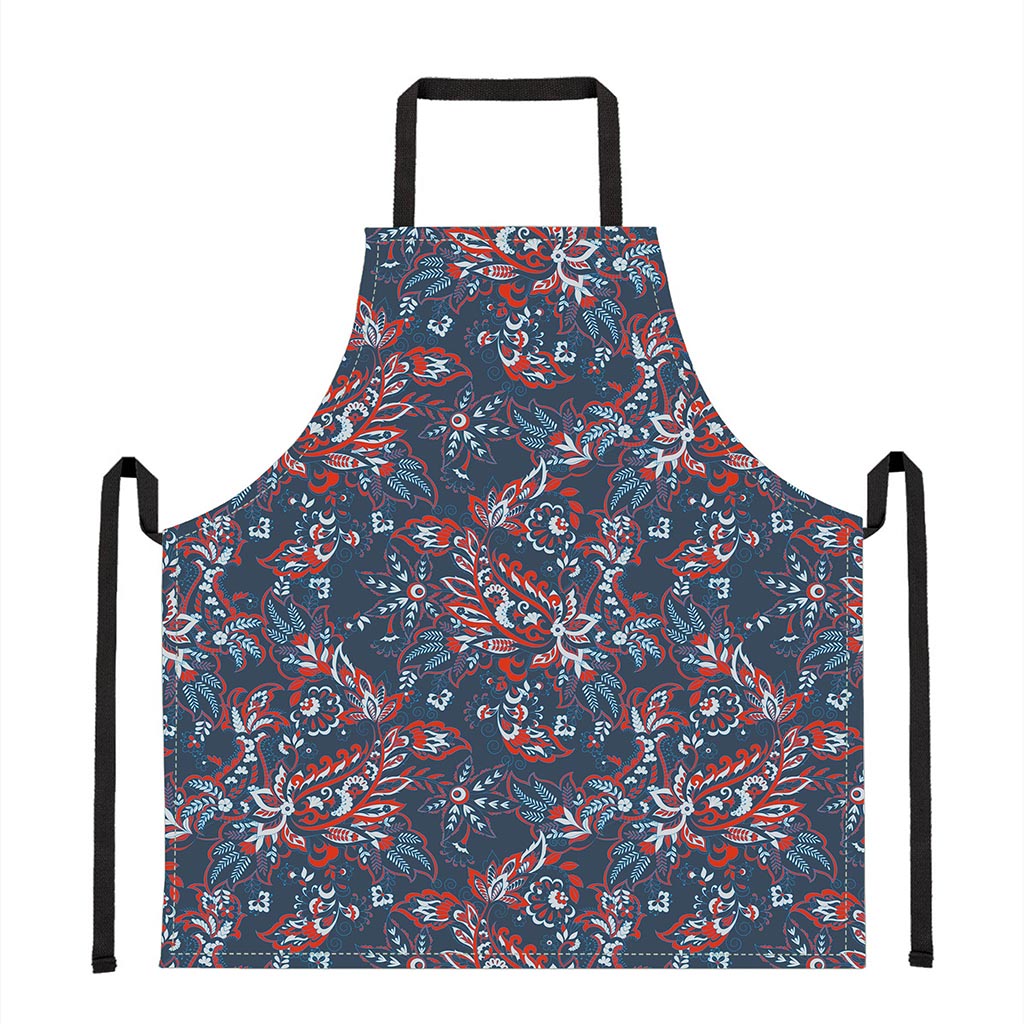 Paisley Floral Bohemian Pattern Print Apron