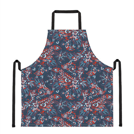 Paisley Floral Bohemian Pattern Print Apron