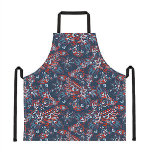 Paisley Floral Bohemian Pattern Print Apron