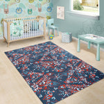 Paisley Floral Bohemian Pattern Print Area Rug GearFrost