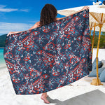 Paisley Floral Bohemian Pattern Print Beach Sarong Wrap