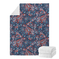 Paisley Floral Bohemian Pattern Print Blanket