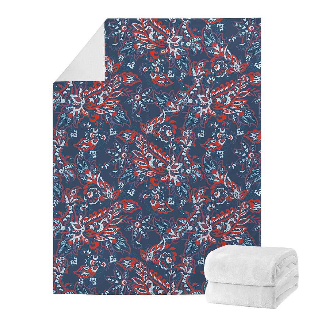 Paisley Floral Bohemian Pattern Print Blanket