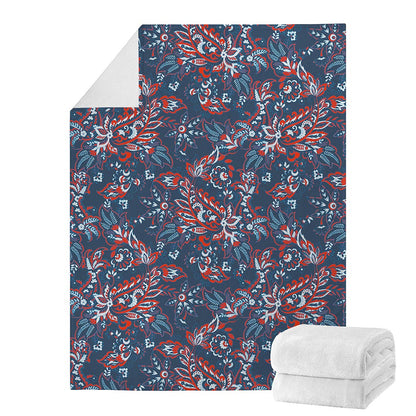 Paisley Floral Bohemian Pattern Print Blanket