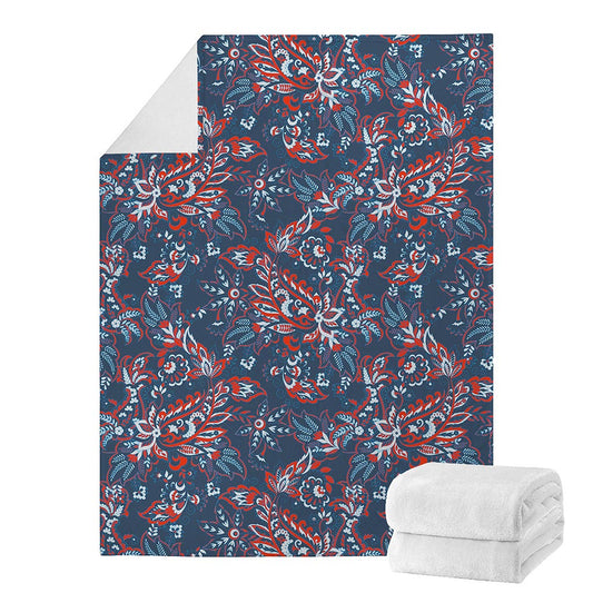 Paisley Floral Bohemian Pattern Print Blanket