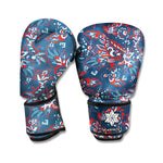 Paisley Floral Bohemian Pattern Print Boxing Gloves