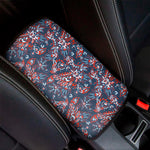 Paisley Floral Bohemian Pattern Print Car Center Console Cover