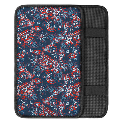 Paisley Floral Bohemian Pattern Print Car Center Console Cover