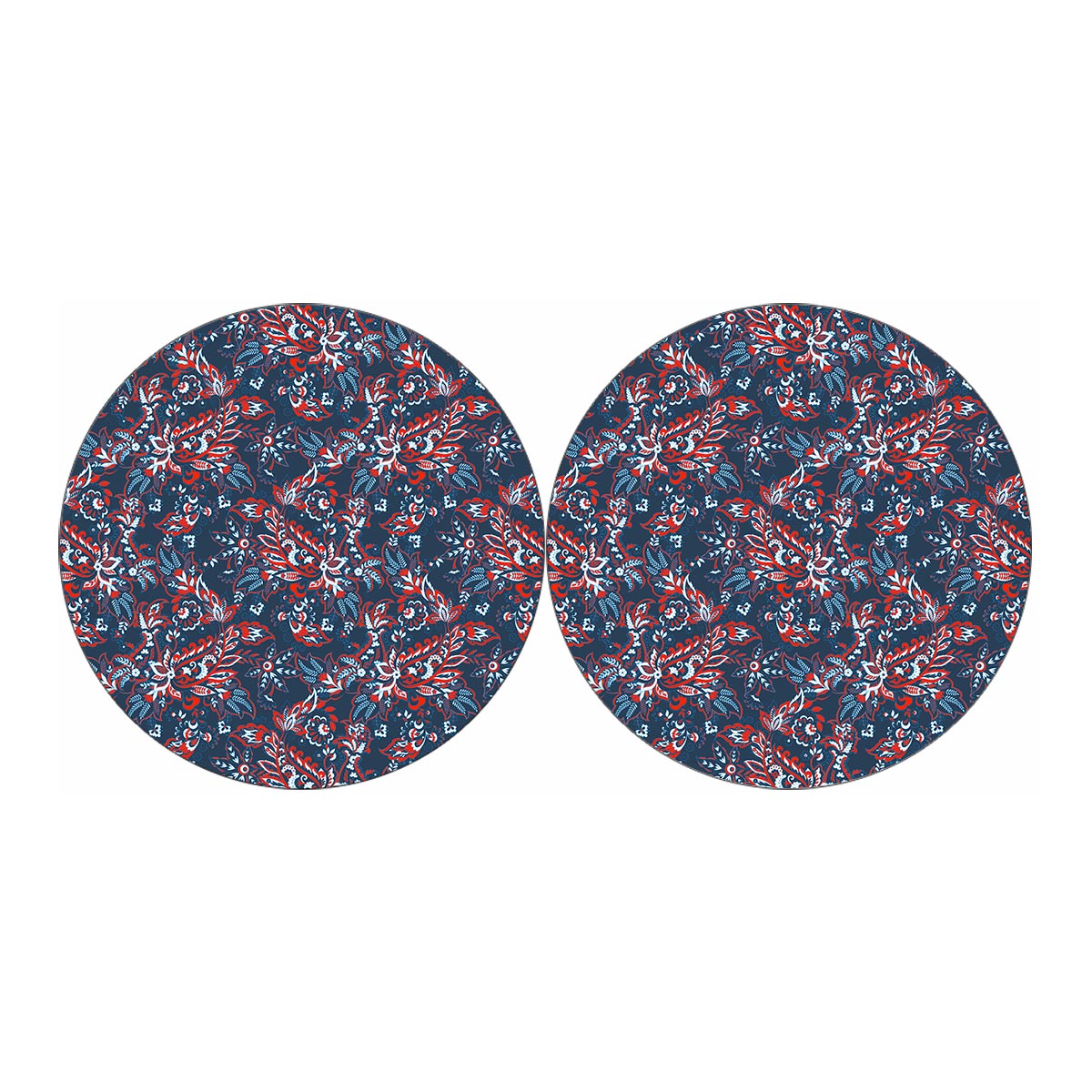 Paisley Floral Bohemian Pattern Print Car Coasters