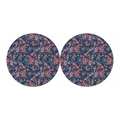 Paisley Floral Bohemian Pattern Print Car Coasters