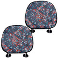 Paisley Floral Bohemian Pattern Print Car Headrest Covers
