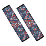 Paisley Floral Bohemian Pattern Print Car Seat Belt Covers
