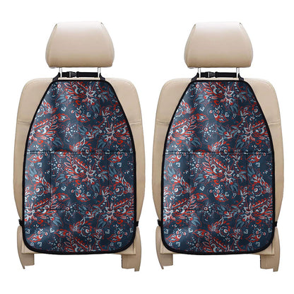 Paisley Floral Bohemian Pattern Print Car Seat Organizers