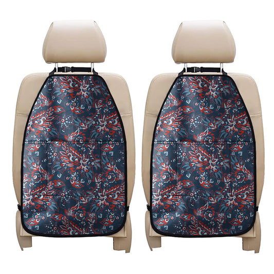 Paisley Floral Bohemian Pattern Print Car Seat Organizers
