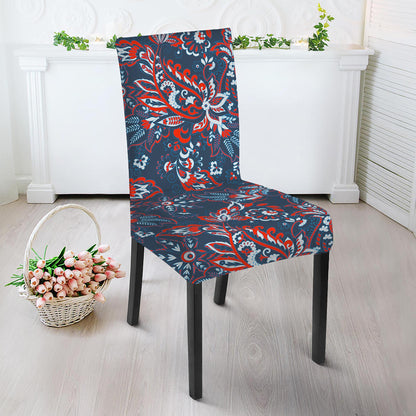Paisley Floral Bohemian Pattern Print Dining Chair Slipcover