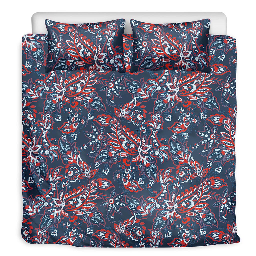 Paisley Floral Bohemian Pattern Print Duvet Cover Bedding Set